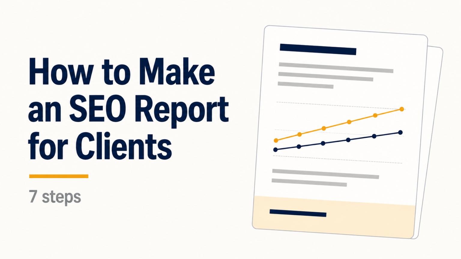 how to make a seo report for client